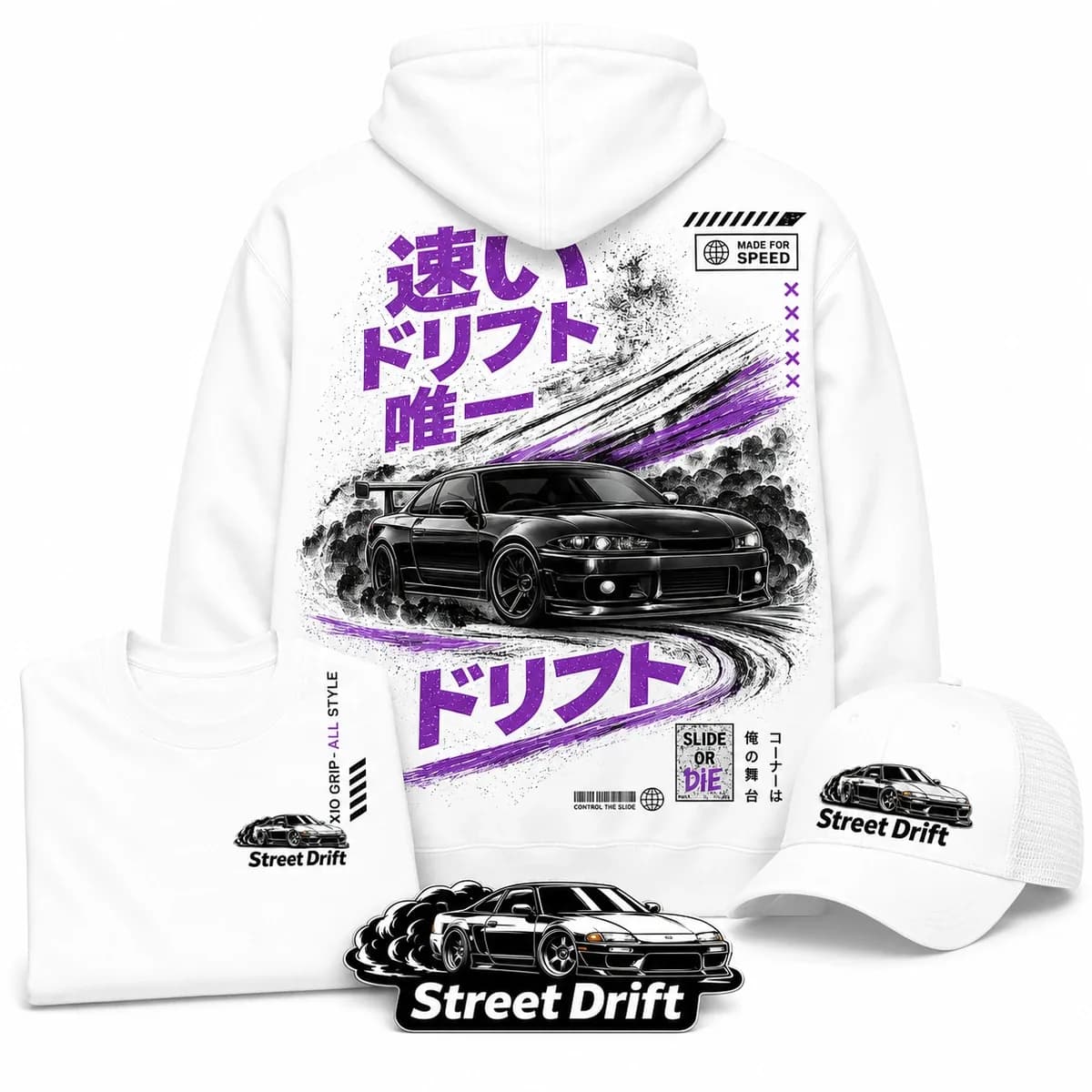 Ensemble hoodie, t-shirt et casquette